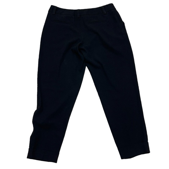 Alice + Olivia Employed Black Pleated Tapered Ankle Cuffed Hem Pants Size 8 - Picture 11 of 11